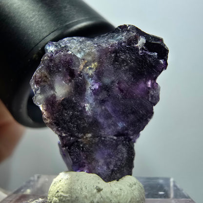 Rare spécimen de cube de fluorite fantôme, vert-violet, Okorusu, Namibie, 25*20*13 mm #11787 