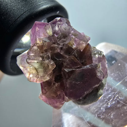 Rare spécimen de cube de fluorite fantôme, vert-violet, Okorusu, Namibie, 22*21*15 mm #11793 