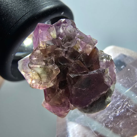 Seltene Phantom Fluorit Würfel Stufe, grün lila Okorusu, Namibia 22*21*15mm #11793