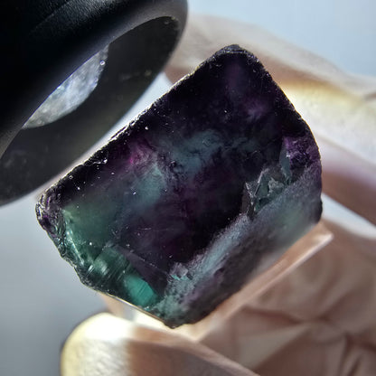 Rare spécimen de cube de fluorite fantôme, vert-violet, Okorusu, Namibie, 39*28*20 mm #11797 