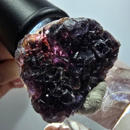 Rare spécimen de cube de fluorite fantôme, vert-violet, Okorusu, Namibie, 39*33*10 mm #11802 