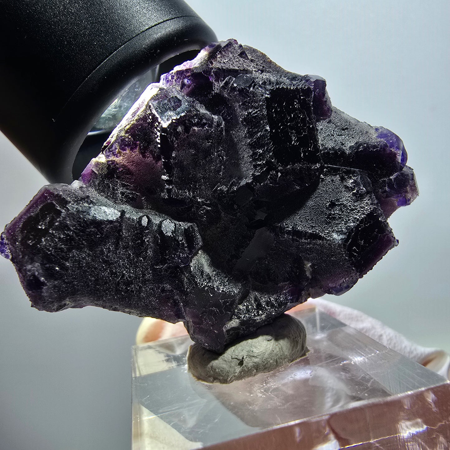 Rare spécimen de cube de fluorite fantôme, violet, Okorusu, Namibie, 48*32*14mm #11803 