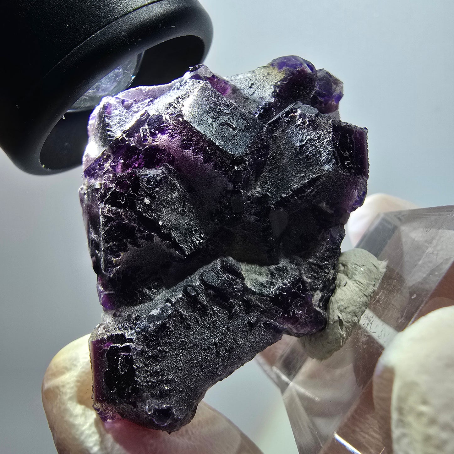 Rare spécimen de cube de fluorite fantôme, violet, Okorusu, Namibie, 48*32*14mm #11803 