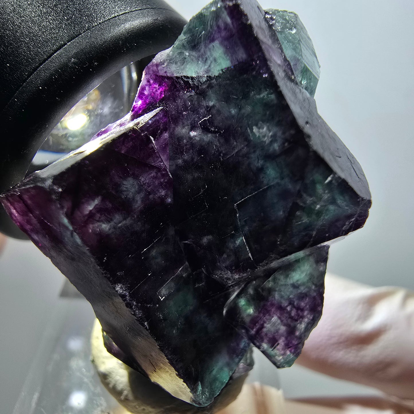Seltene Phantom Fluorit Würfel Stufe, grün lila Okorusu, Namibia 40*29*30mm #11805