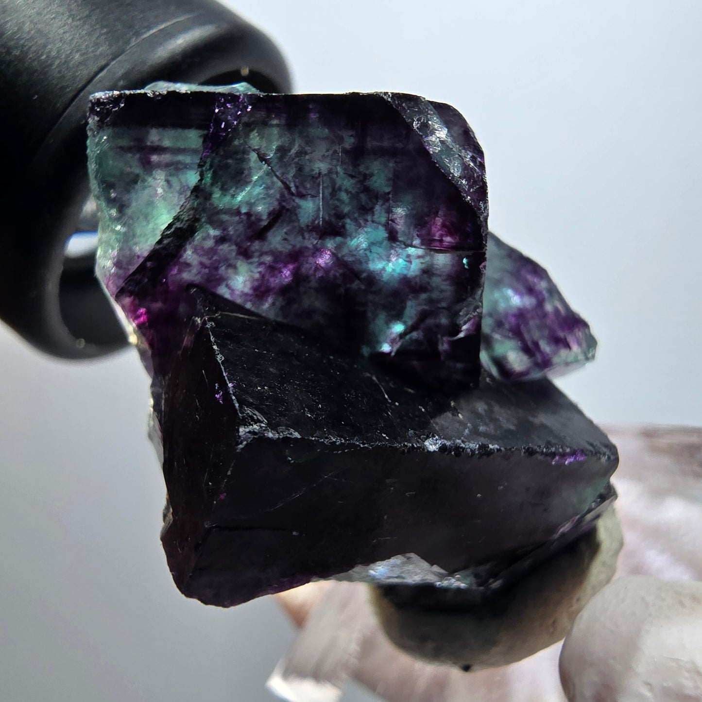 Seltene Phantom Fluorit Würfel Stufe, grün lila Okorusu, Namibia 40*29*30mm #11805