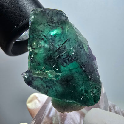 Rare spécimen de cube de fluorite fantôme, vert-violet, Okorusu, Namibie, 41*29*20 mm #11807 