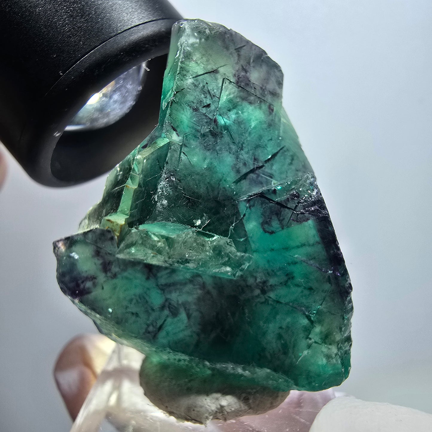 Rare spécimen de cube de fluorite fantôme, vert-violet, Okorusu, Namibie, 41*29*20 mm #11807 
