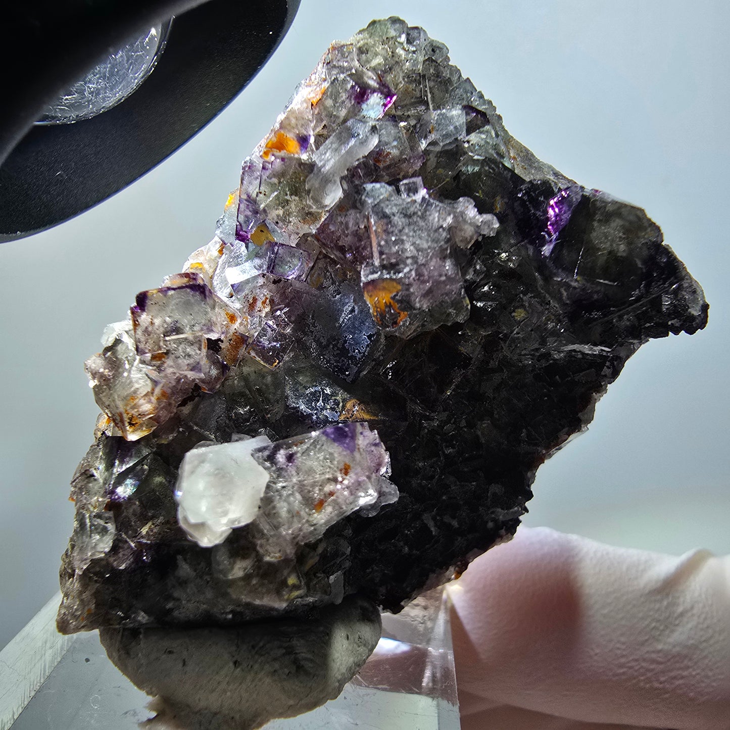 Rare Phantom Fluorite Cube, Quartz Specimen, Green-Purple, Okorusu, Namibia, 47*34*18mm #11810 