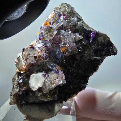 Rare Phantom Fluorite Cube, Quartz Specimen, Green-Purple, Okorusu, Namibia, 47*34*18mm #11810 