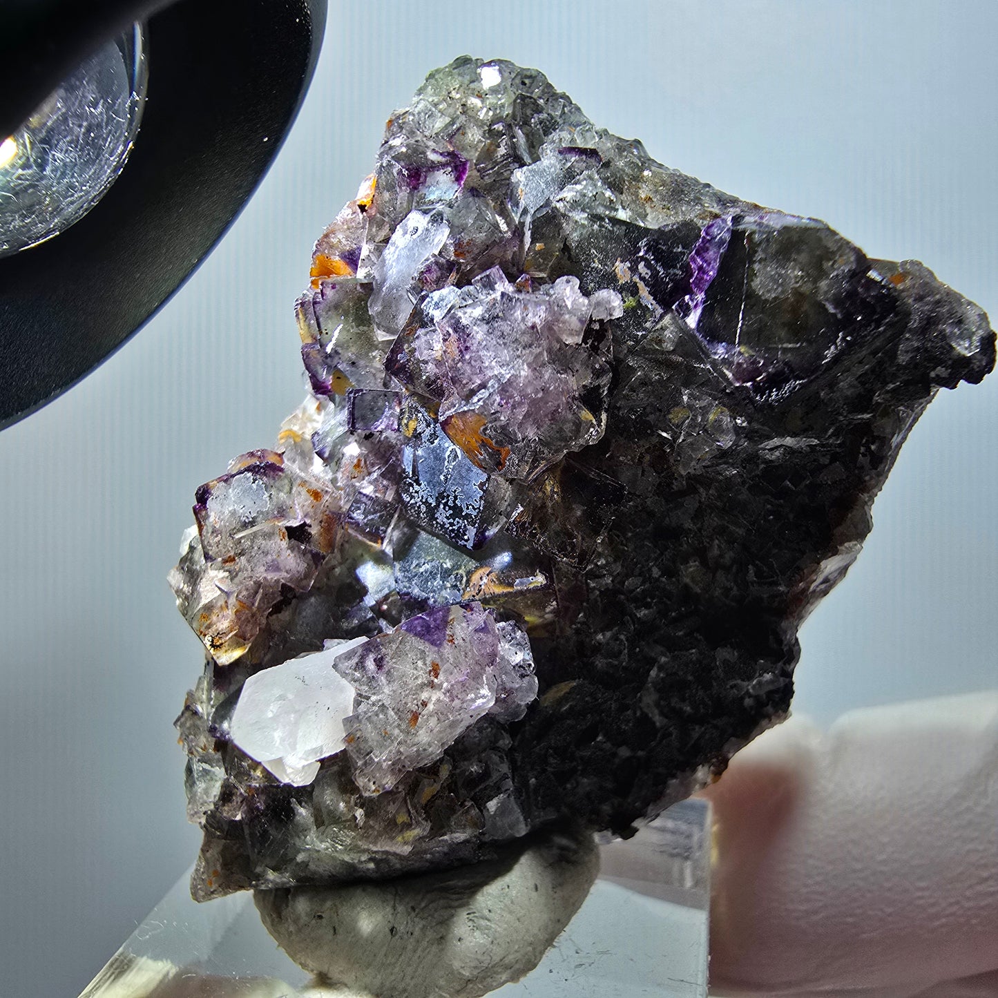 Rare Phantom Fluorite Cube, Quartz Specimen, Green-Purple, Okorusu, Namibia, 47*34*18mm #11810 