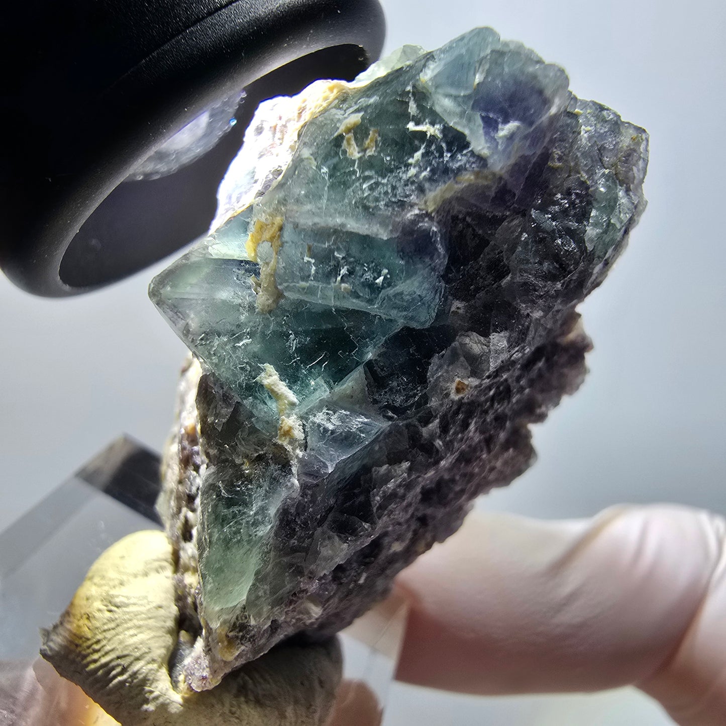 Magnifique cube de fluorite fantôme, spécimen d'orthose, vert, Okorusu, Namibie, 42*28*30 mm #11811 