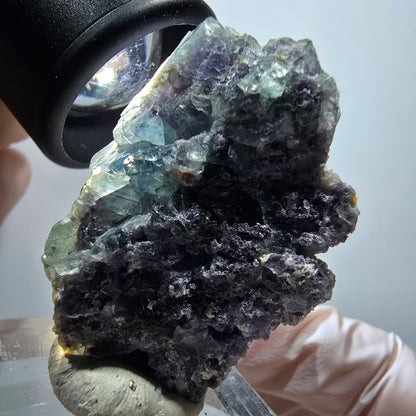Magnifique cube de fluorite fantôme, spécimen d'orthose, vert, Okorusu, Namibie, 42*28*30 mm #11811 