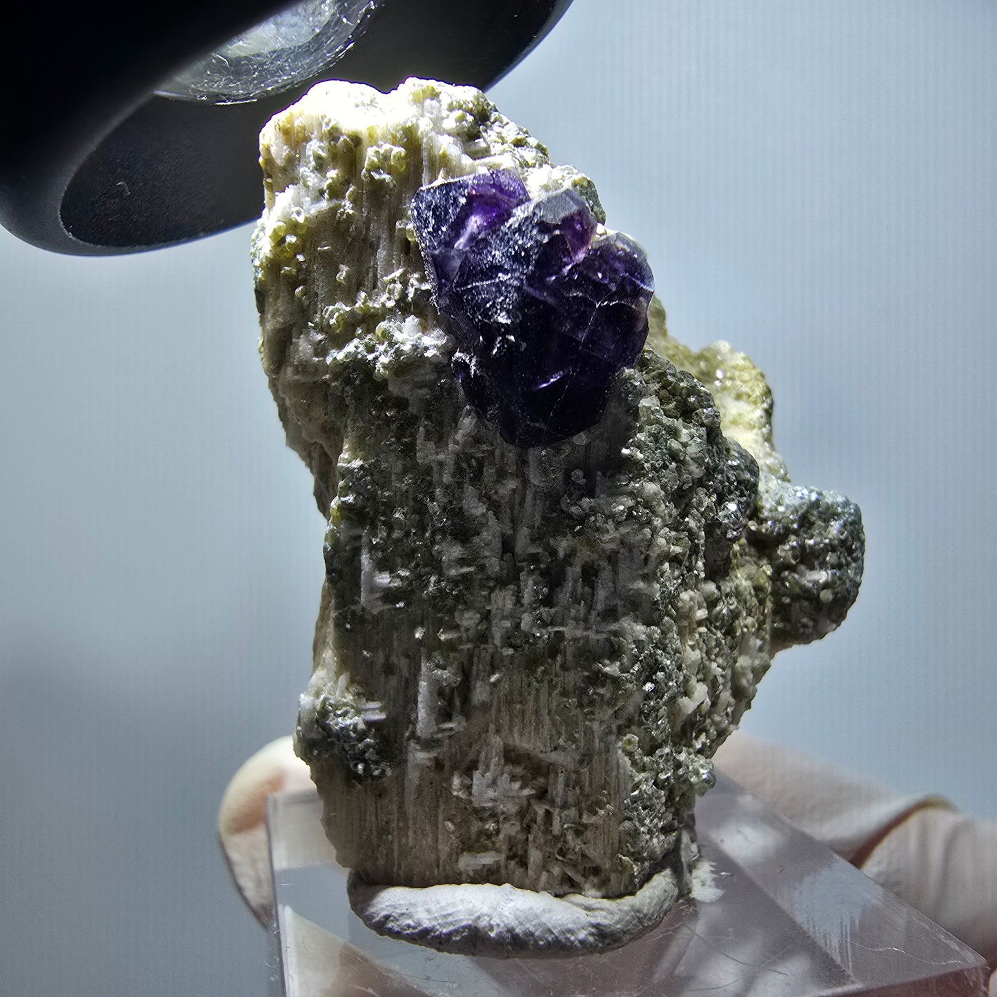 Phantom Fluorite Cube, Muscovite, Orthoclase Specimen Erongo, Namibia 40*32*20mm #11815 