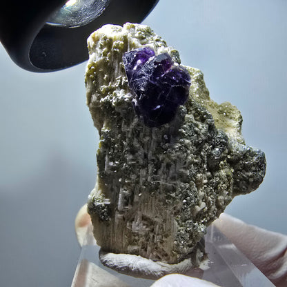 Phantom Fluorite Cube, Muscovite, Orthoclase Specimen Erongo, Namibia 40*32*20mm #11815 