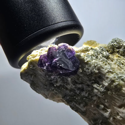 Phantom Fluorite Cube, Muscovite, Orthoclase Specimen Erongo, Namibia 40*32*20mm #11815 