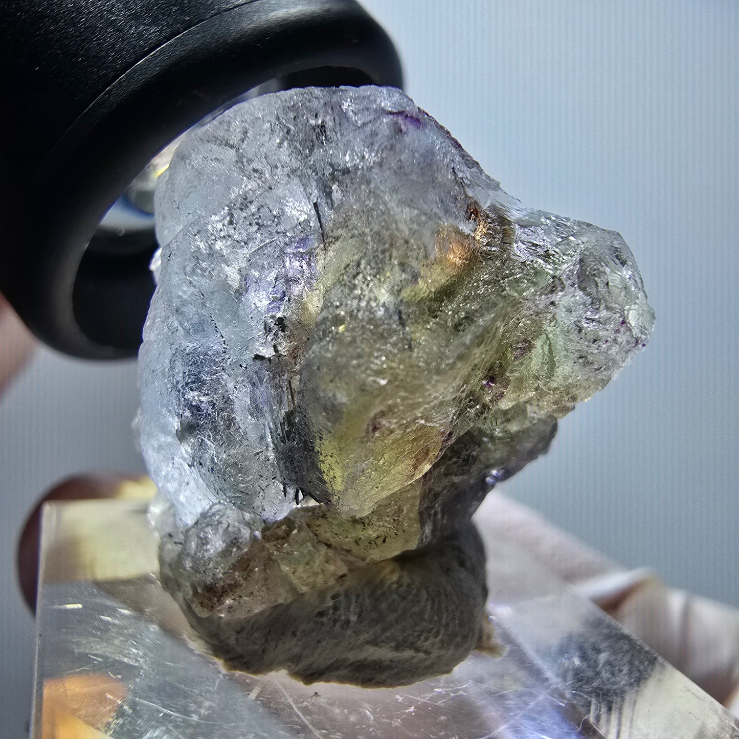 Clear Phantom Fluorite, Schörl Tourmaline Stage Erongo, Namibia 27*23*20mm #11816 