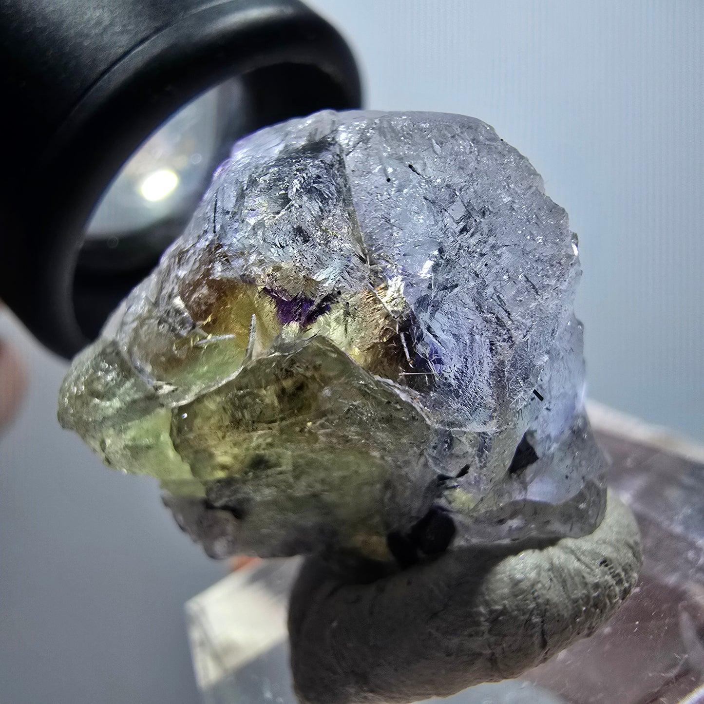 Clear Phantom Fluorite, Schörl Tourmaline Stage Erongo, Namibia 27*23*20mm #11816 