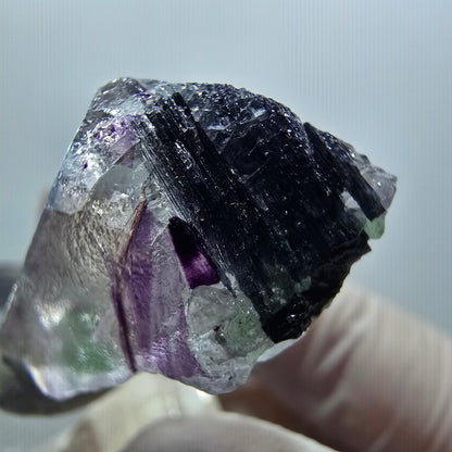 Clear Phantom Fluorite, Schorl Tourmaline Specimen Erongo, Namibia 32*18*15mm #11818 