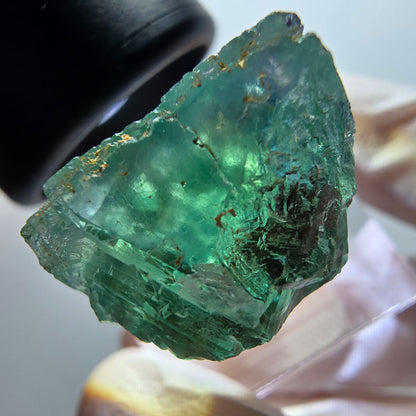 Rare spécimen de cube de fluorite fantôme, vert-violet, Okorusu, Namibie, 27*19*15mm #11846 