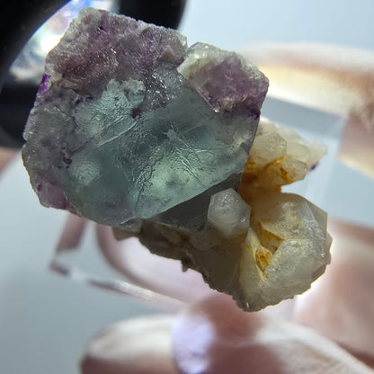 Rare Phantom Fluorite Cube, Quartz Specimen Brandberg, Namibia 26*23*14mm #11863 