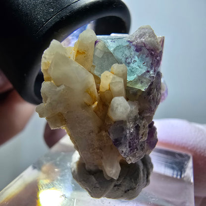 Rare Phantom Fluorite Cube, Quartz Specimen Brandberg, Namibia 26*23*14mm #11863 