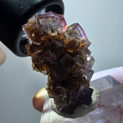Rare phantom fluorite cube specimen, green-purple, Okorusu, Namibia, 33*19*19mm #11867 
