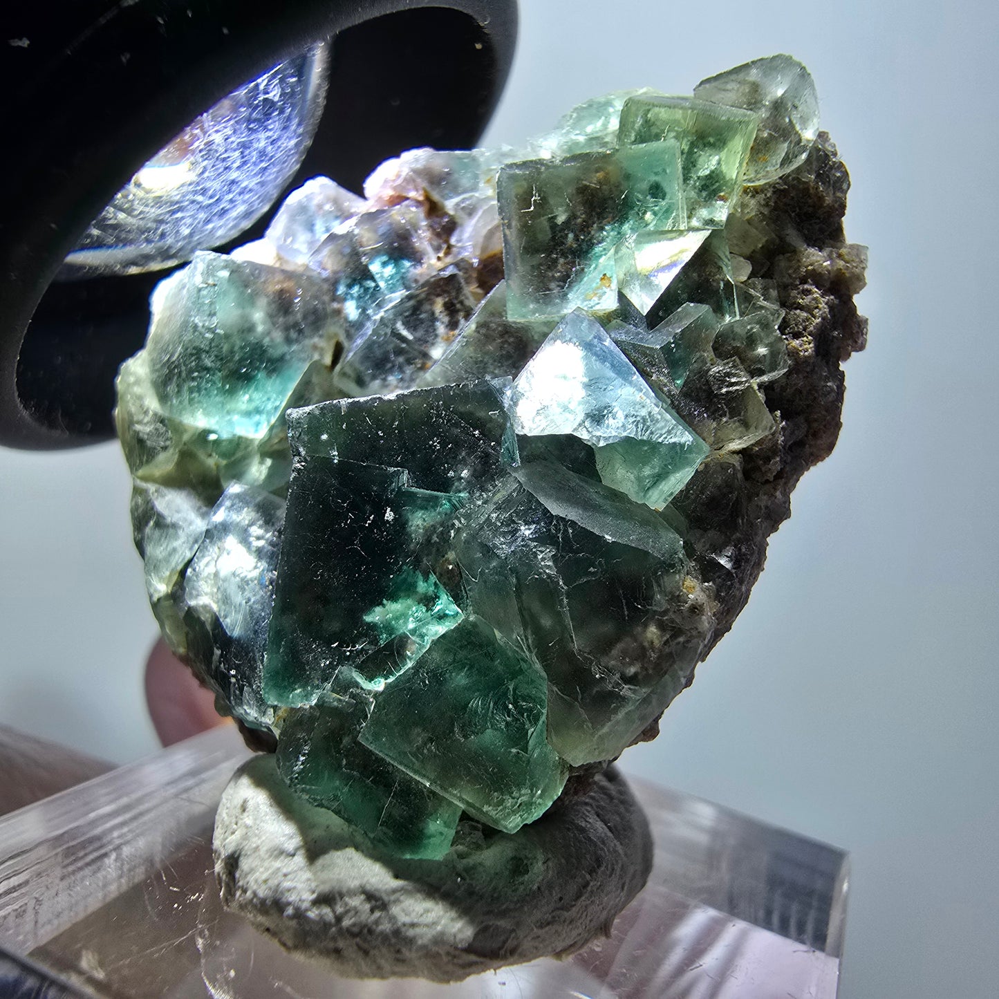 Rare phantom fluorite cube specimen, green, Okorusu, Namibia, 33*29*13mm #11868 