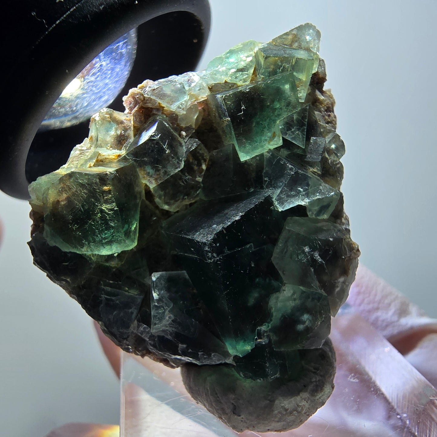 Rare phantom fluorite cube specimen, green, Okorusu, Namibia, 33*29*13mm #11868 