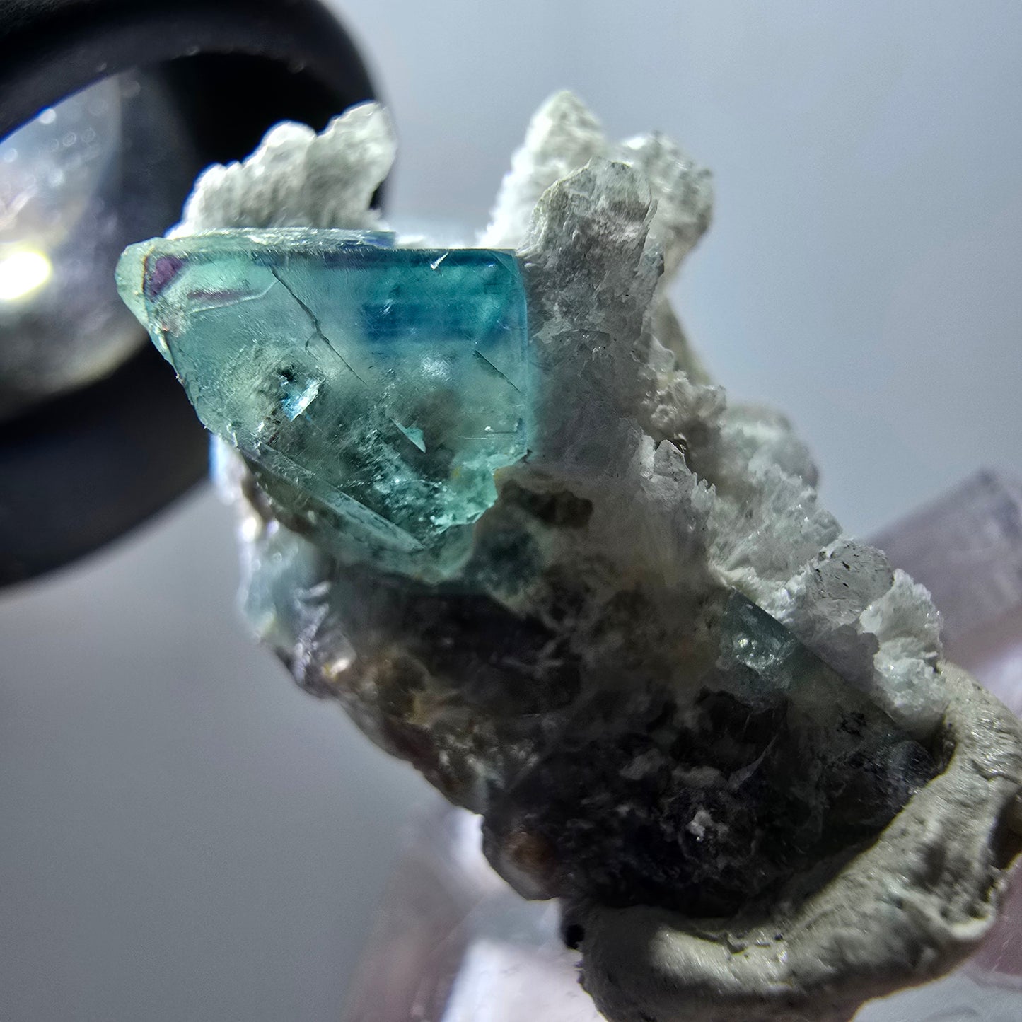 Cube de fluorite fantôme rare, spécimen de quartz d'Okorusu, Namibie, 23 x 21 x 21 mm, n° 11873 