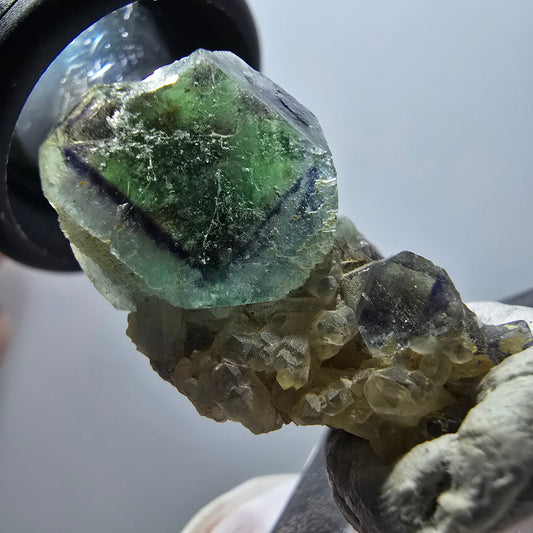 Rare Phantom Fluorite Cube, Quartz Specimen Okorusu, Namibia 32*18*18mm #11876 