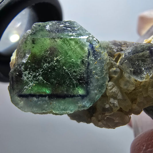 Rare Phantom Fluorite Cube, Quartz Specimen Okorusu, Namibia 32*18*18mm #11876 