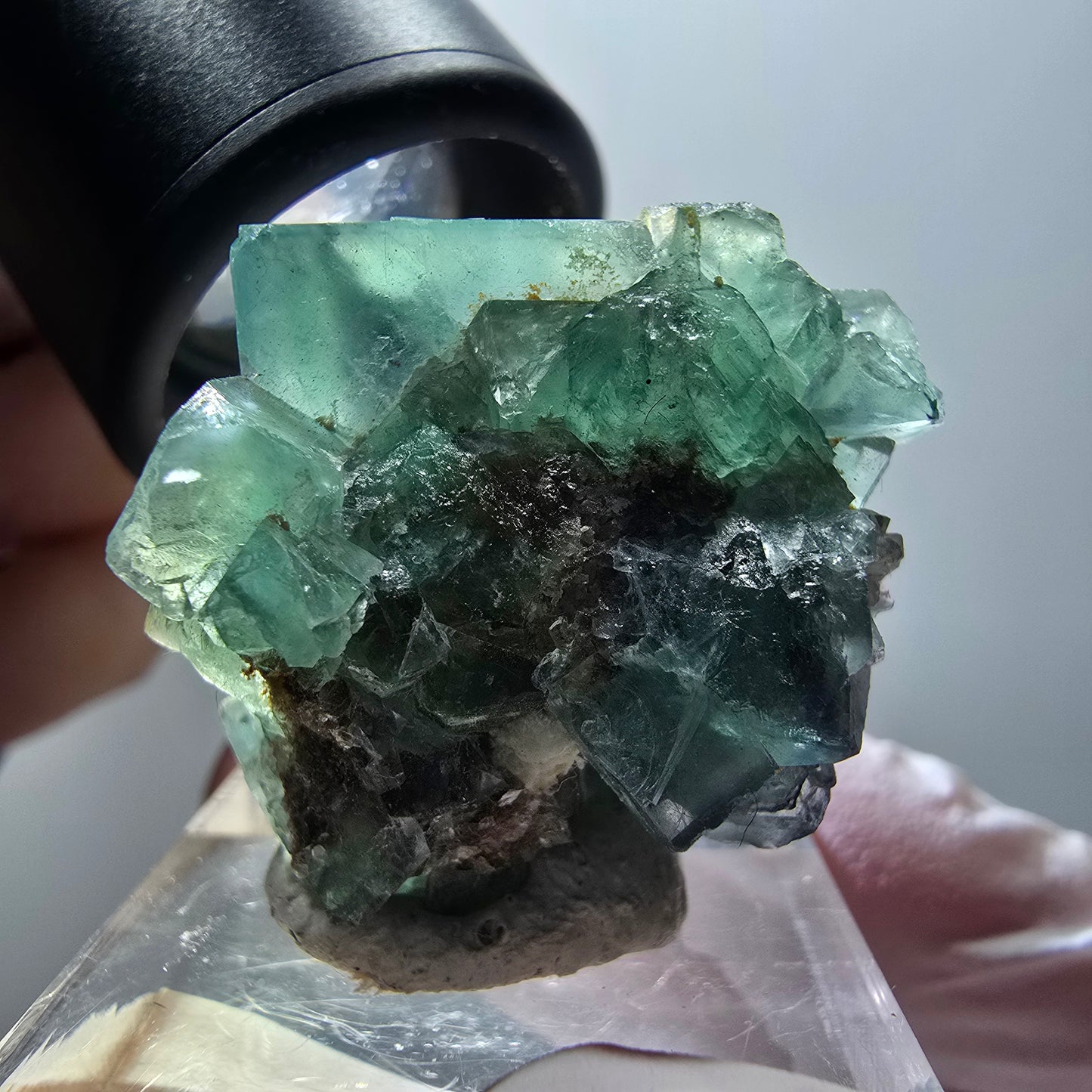 Rare spécimen de cube de fluorite fantôme, verte, Okorusu, Namibie, 31*29*21mm #11881 