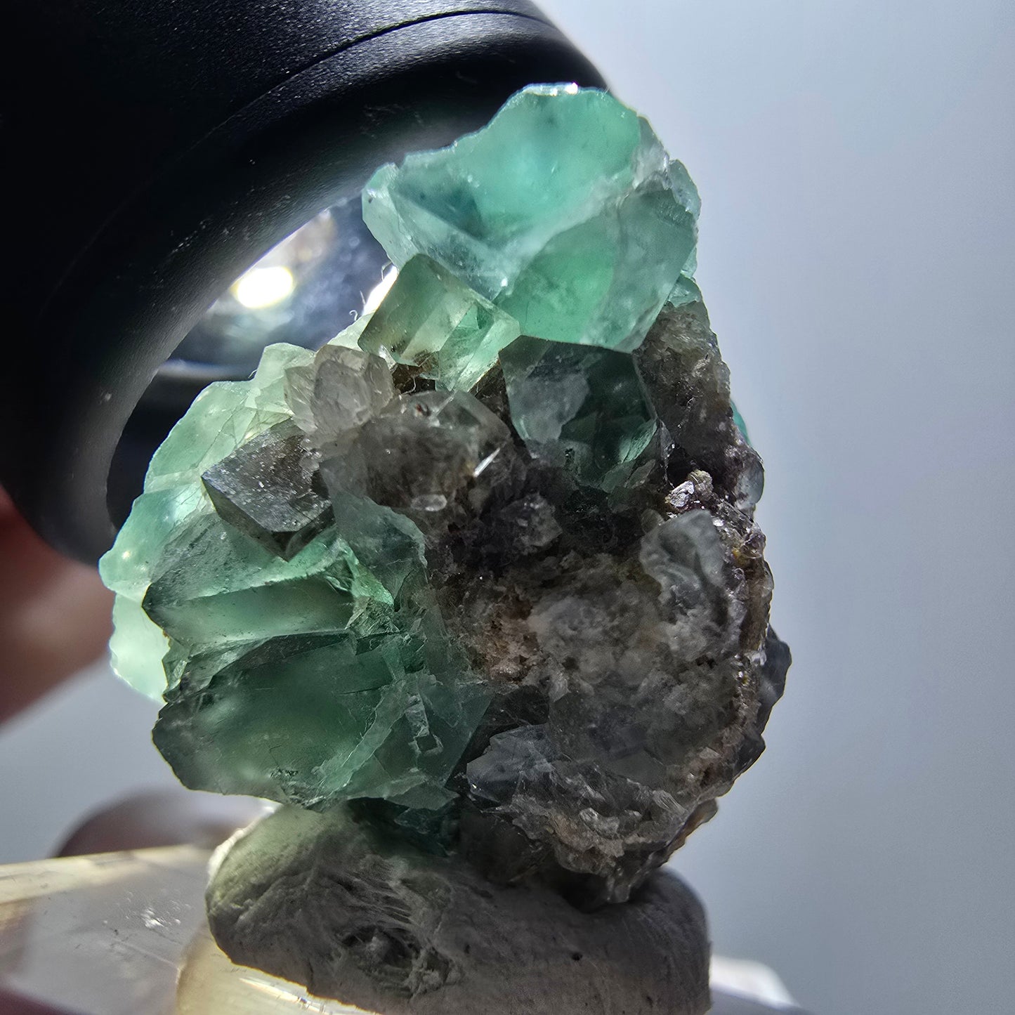 Rare spécimen de cube de fluorite fantôme, verte, Okorusu, Namibie, 31*29*21mm #11881 