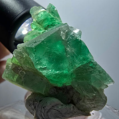 Rare phantom fluorite cube specimen, green, Okorusu, Namibia, 47*33*30mm #11890 