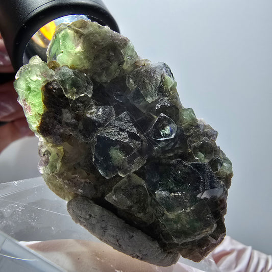 Rare Phantom Fluorite Cube, Quartz Specimen Okorusu, Namibia 54*33*21mm #11891 