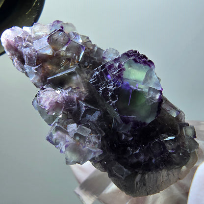 Rare spécimen de cube de fluorite fantôme, vert-violet, Okorusu, Namibie, 43*22*15 mm #11899 