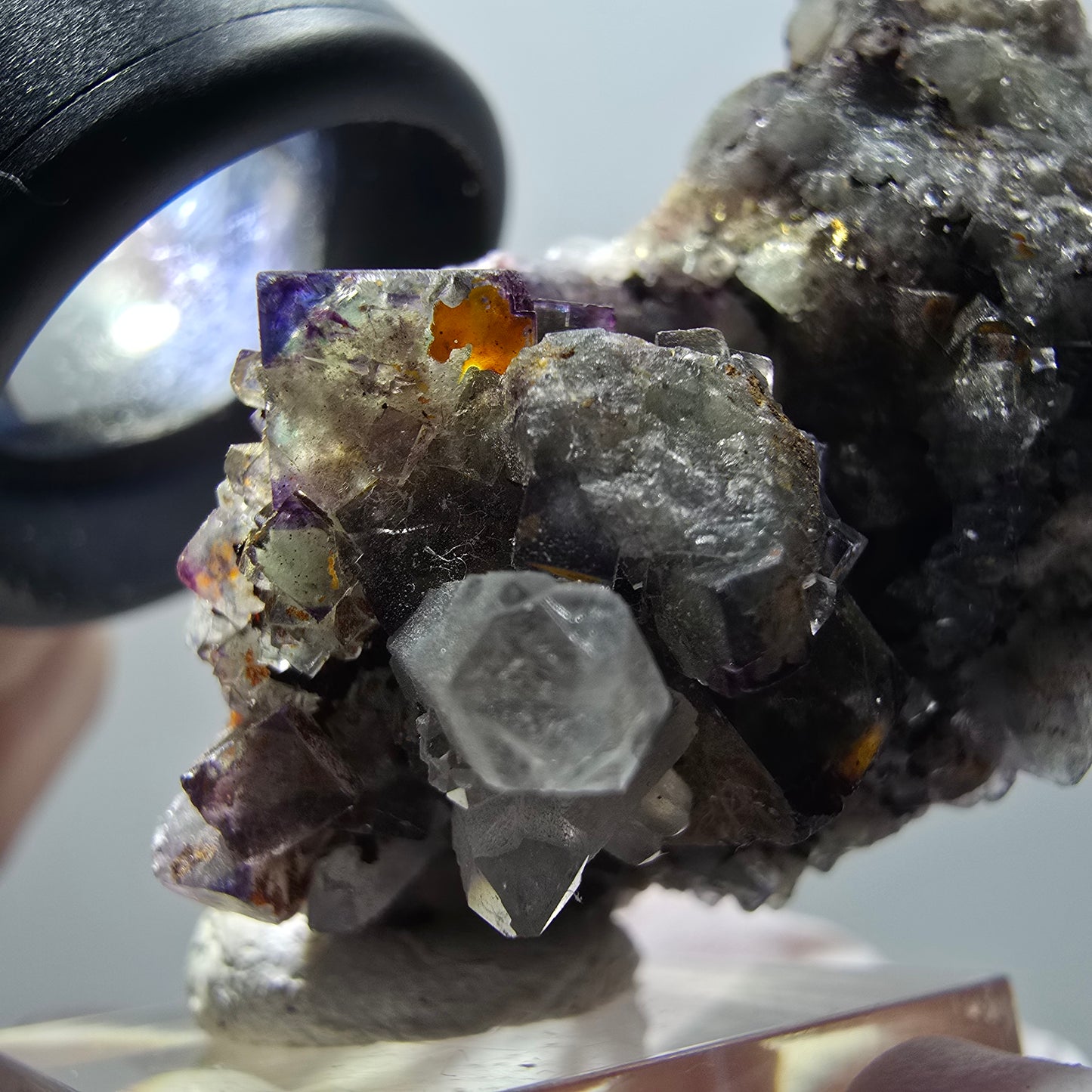 Cube de fluorite fantôme rare, spécimen de quartz d'Okorusu, Namibie 45*29*24mm #11900 