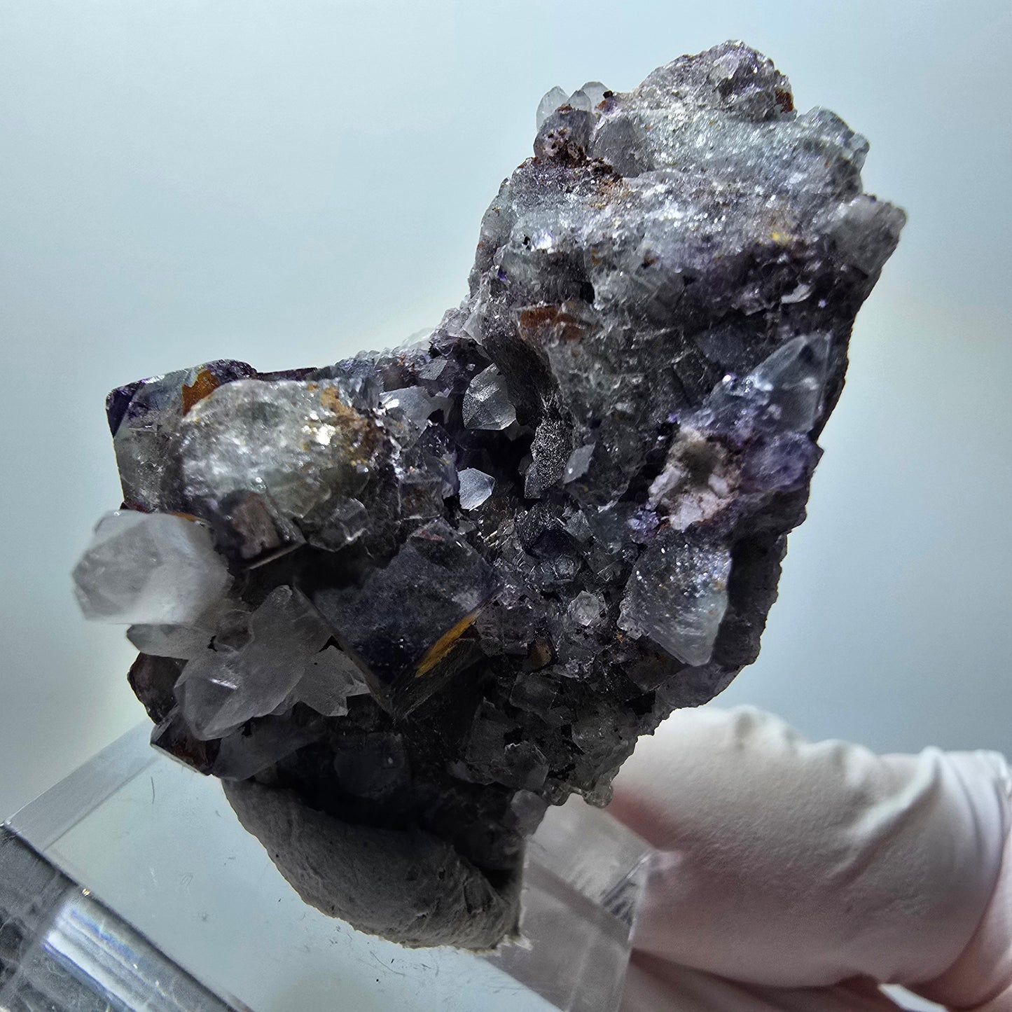 Cube de fluorite fantôme rare, spécimen de quartz d'Okorusu, Namibie 45*29*24mm #11900 