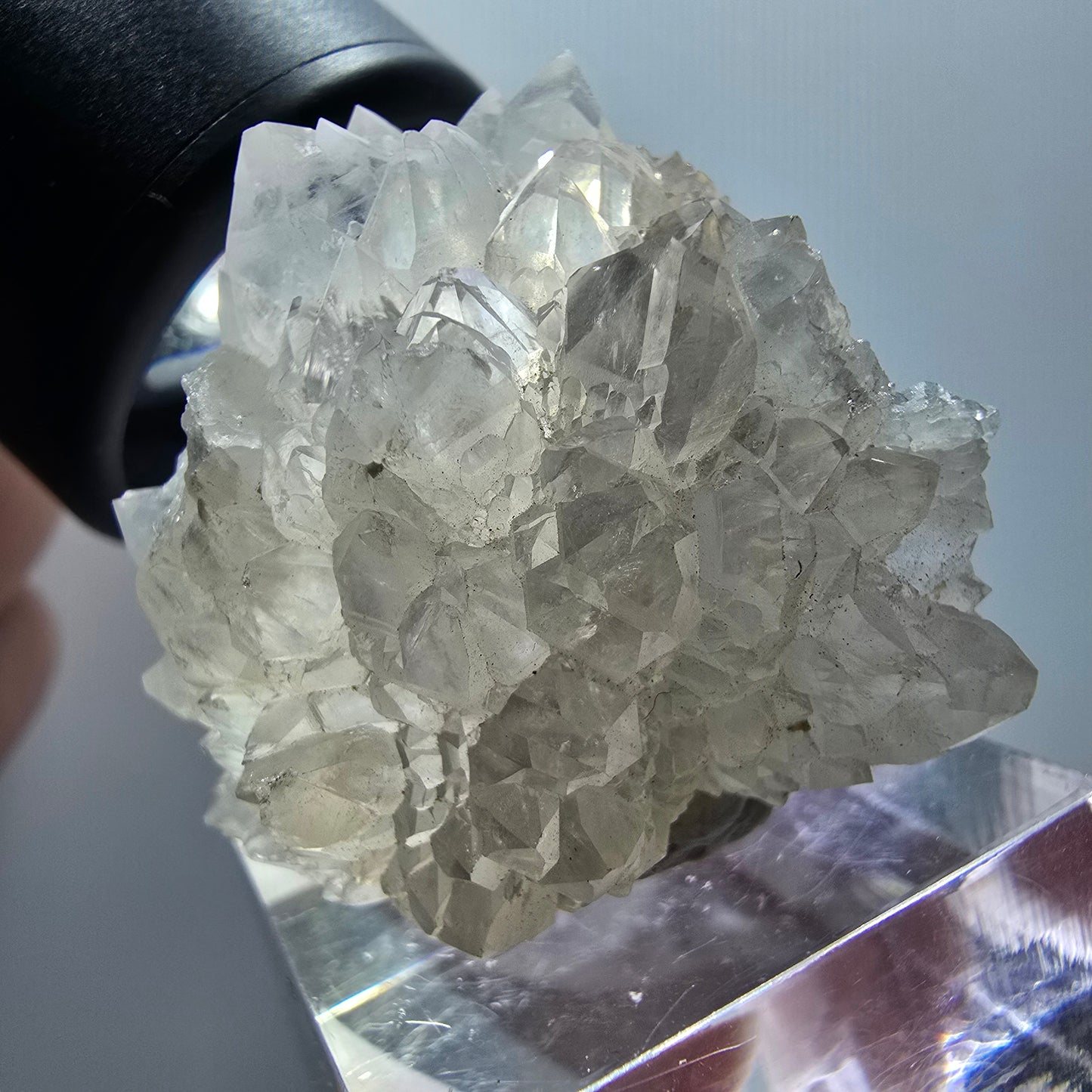 Cube de fluorite fantôme rare, spécimen de quartz d'Okorusu, Namibie 33*30*21mm #11902 