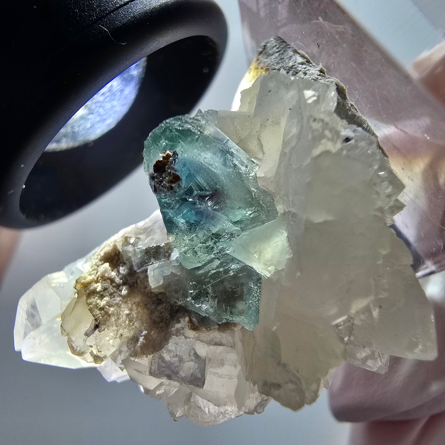 Cube de fluorite fantôme rare, spécimen de quartz d'Okorusu, Namibie 33*30*21mm #11902 