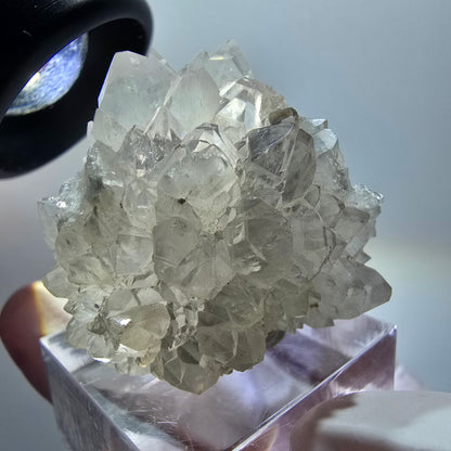 Cube de fluorite fantôme rare, spécimen de quartz d'Okorusu, Namibie 33*30*21mm #11902 