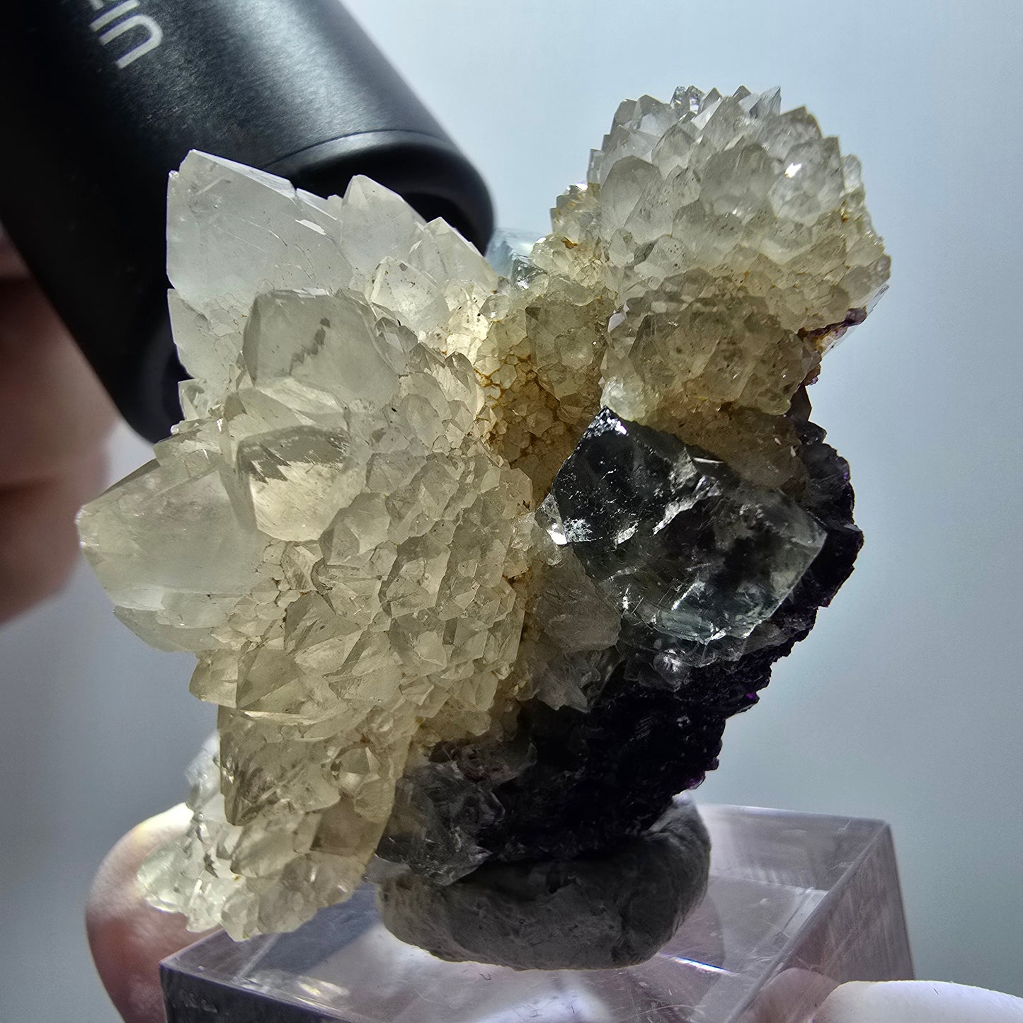 Cube de fluorite fantôme rare, spécimen de quartz d'Okorusu, Namibie, 52 x 32 x 27 mm, n° 11903 
