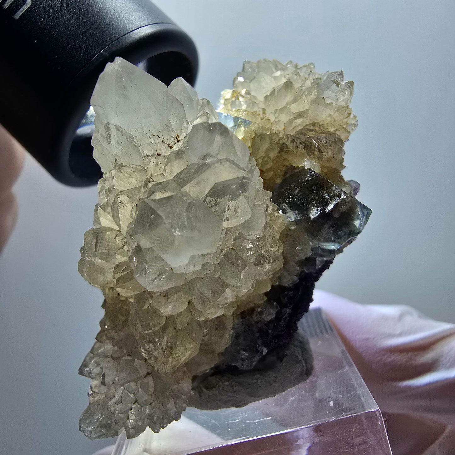 Cube de fluorite fantôme rare, spécimen de quartz d'Okorusu, Namibie, 52 x 32 x 27 mm, n° 11903 
