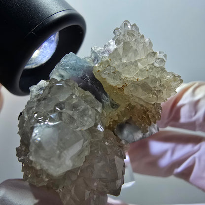 Cube de fluorite fantôme rare, spécimen de quartz d'Okorusu, Namibie, 52 x 32 x 27 mm, n° 11903 