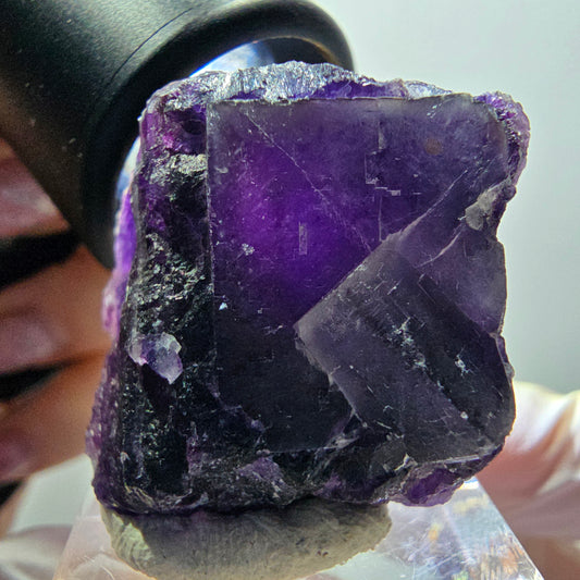Rare phantom fluorite cube specimen, purple, Okorusu, Namibia, 37*33*27mm #11908 