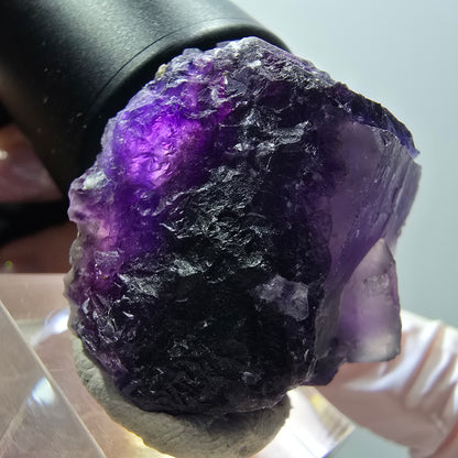 Rare spécimen de cube de fluorite fantôme, violet, Okorusu, Namibie, 37*33*27mm #11908 