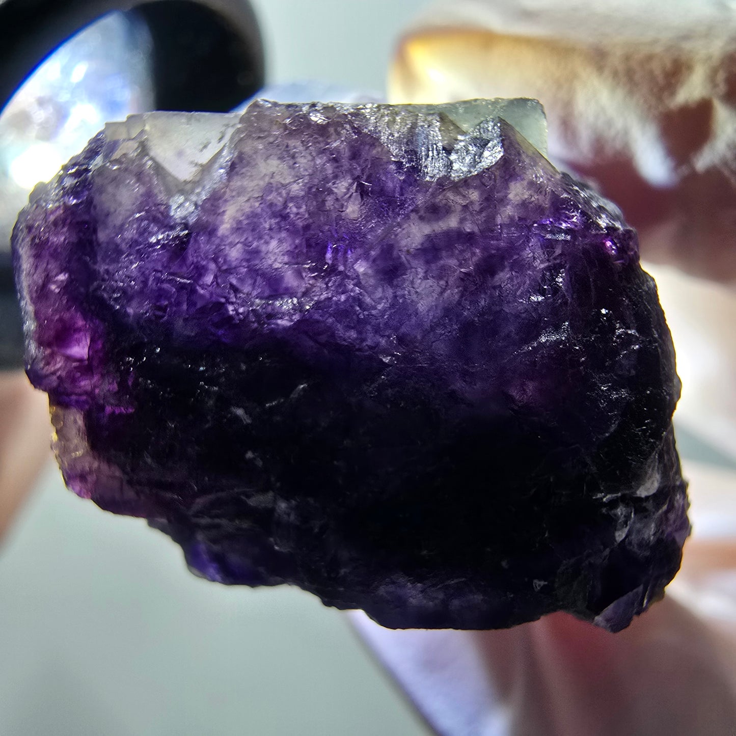 Rare spécimen de cube de fluorite fantôme, violet, Okorusu, Namibie, 37*33*27mm #11908 