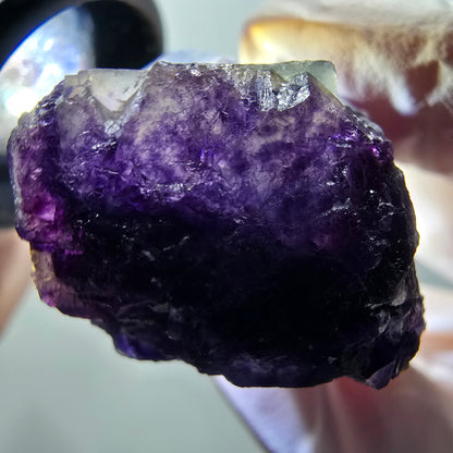 Rare spécimen de cube de fluorite fantôme, violet, Okorusu, Namibie, 37*33*27mm #11908 