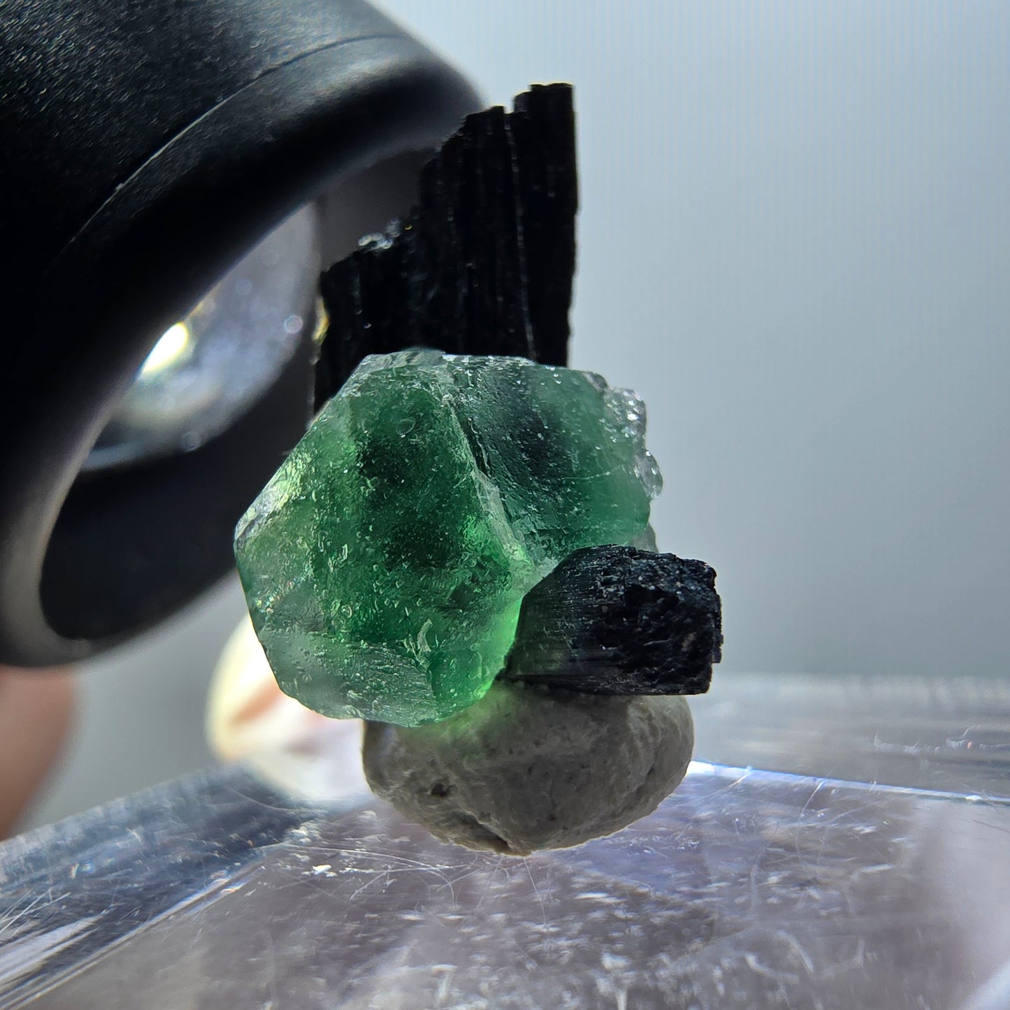 Phantom Fluorite, Schorl Tourmaline Specimen Erongo, Namibia 18*13*9mm #11927 