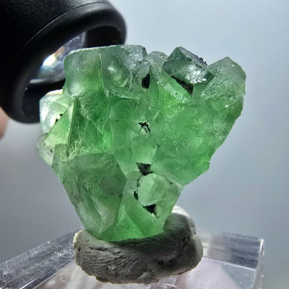 Phantom Fluorite, Schörl Tourmaline, Hyalite Stage Erongo, Namibia 30*27*12mm #11934 